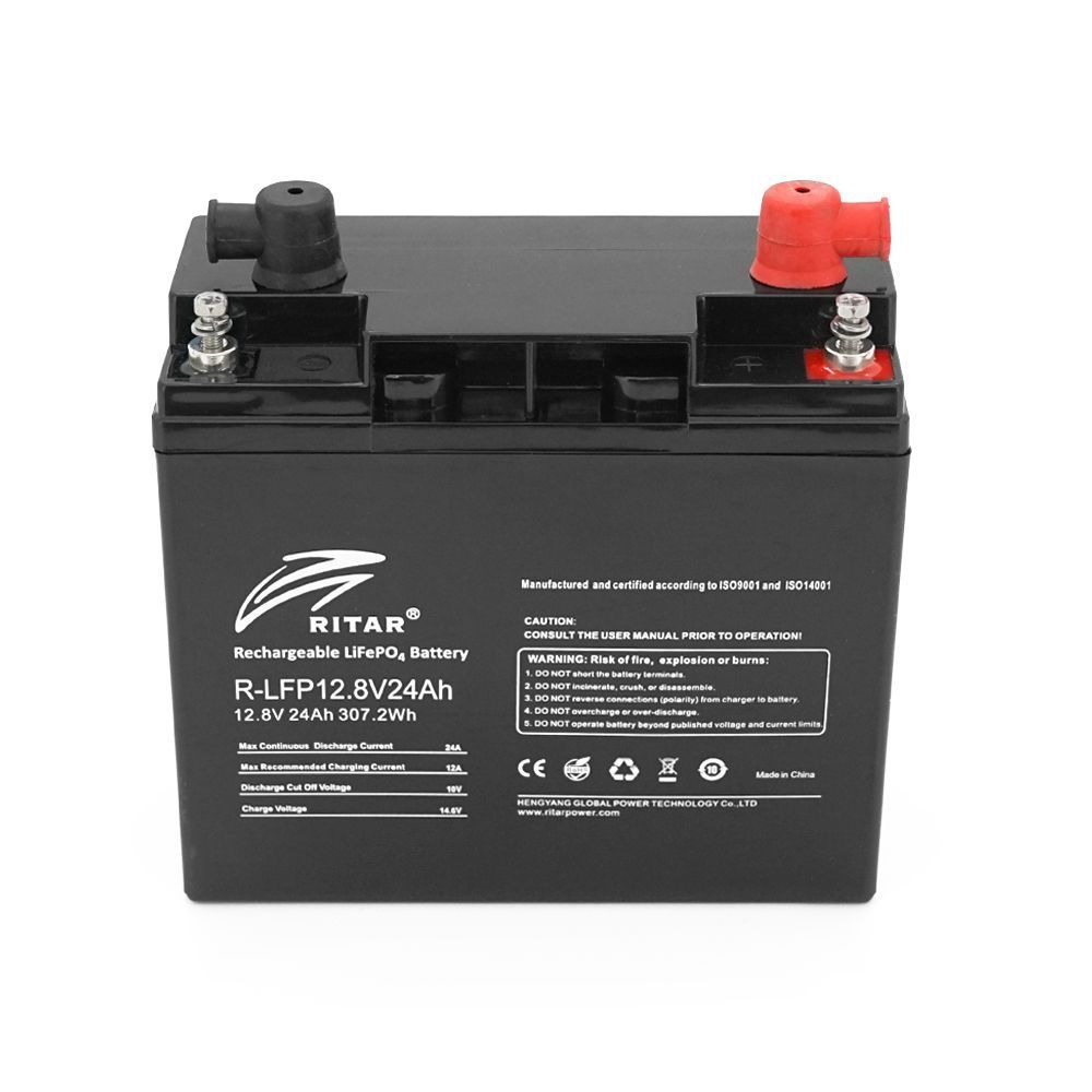 Аккумуляторная батарея Ritar LiFePO4 12,8V 24Ah BMS2P4S ( 180 x 165 x 73 (160) ),3,0kg Q4 Ritar купить в Украине