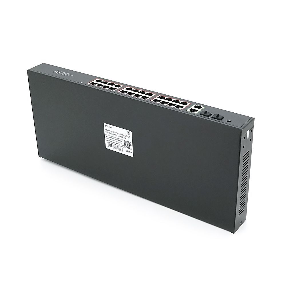 POE коммутатор гигабитный Merlion 24 POE + 2 RJ45 + 2 SFP 10 / 100 / 1000 встроенный блок питания 52V 6.15A MERLION купить в Украине