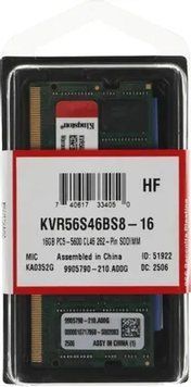 Модуль пам'яті SO-DIMM DDR5 16GB 5600 Kingston C46 (KVR56S46BS8-16) запечатаний Kingston купить в Украине