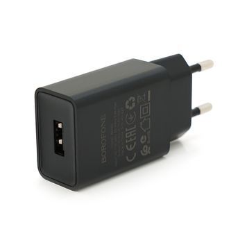 СЗУ BOROFONE BA68A 110-240V, 1xUSB , 5V / 2,1A, Black , Blister-box Borofone купить в Украине