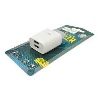 СЗУ 110-240V HOCO C73A, 2xUSB, 2.4A, White, Blister HOCO купити в Україні