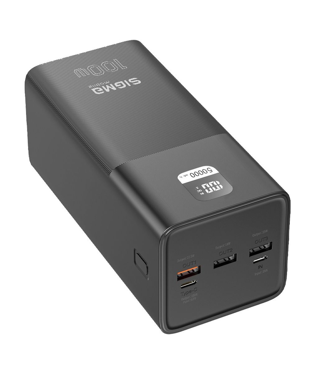 Універсальна мобільна батарея Sigma mobile X-Power SI50A6QLX 50000mAh Black (4827798741313) Sigma mobile купити в Україні