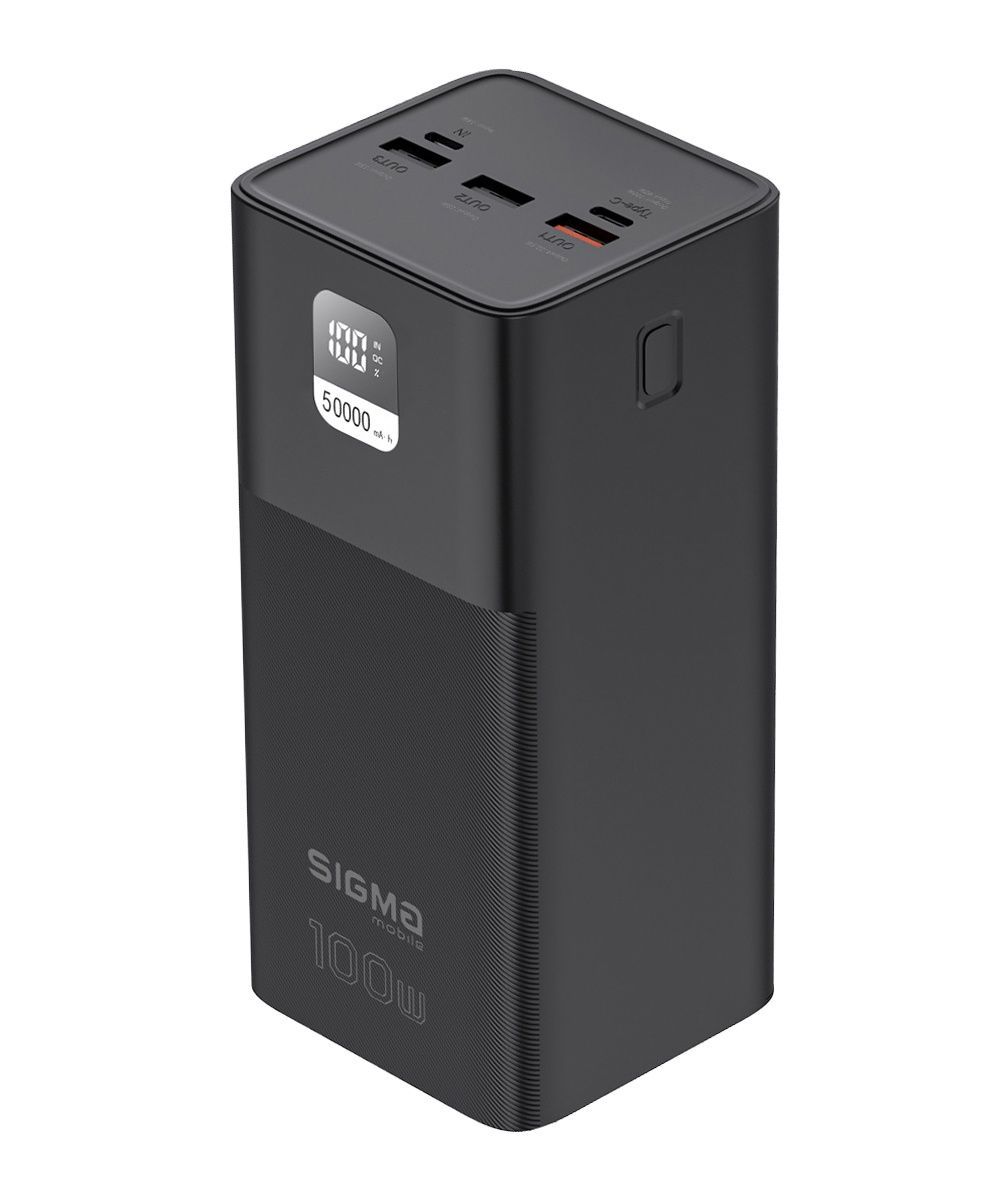 Універсальна мобільна батарея Sigma mobile X-Power SI50A6QLX 50000mAh Black (4827798741313) Sigma mobile купити в Україні
