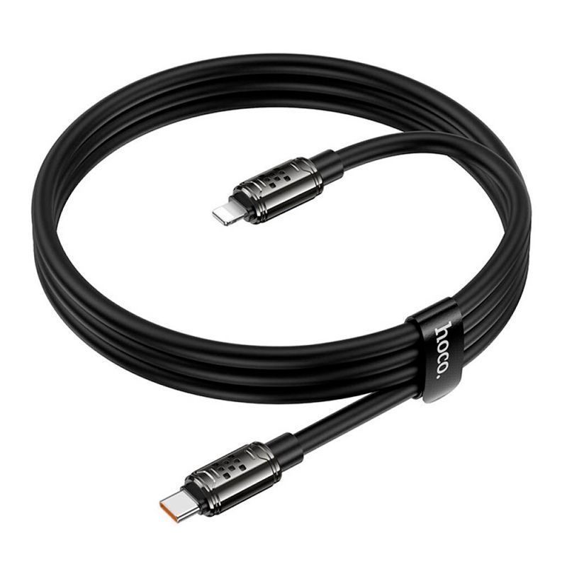 Кабель Hoco U143, Type-C-Lighting, 27W, довжина 1.2м, Black, BOX HOCO купити в Україні