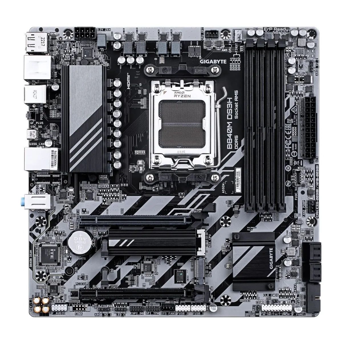 Материнська плата GIGABYTE B840M DS3H (sAM5, AMD B840, DDR5, mATX) Gigabyte купить в Украине