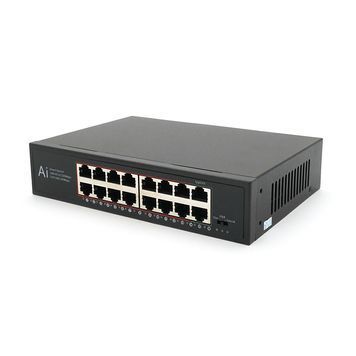 POE комутатор Merlion 14 POE 10 / 100+2 RJ45 10 / 100 / 1000+ вбудований блок живлення 52V 4.8A MERLION купити в Україні