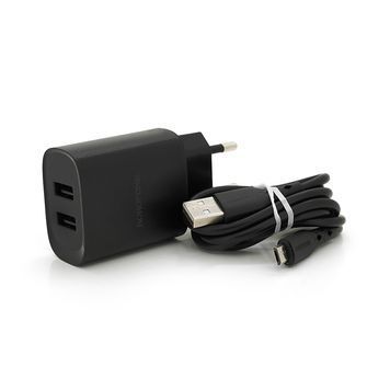Набор BOROFONE BN2 СЗУ 2xUSB+ кабель Micro, 2.1A, 1м, Black, Box Borofone купить в Украине
