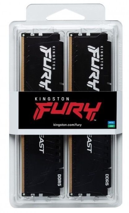 Модуль пам&rsquo;яті DDR5 2x8GB/5600 Kingston Fury Beast Black (KF556C36BBEK2-16) Kingston купить в Украине