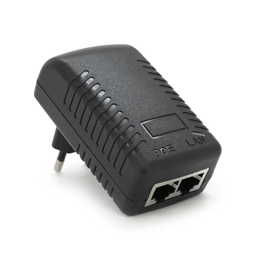 POE инжектор 48V 0,5A (24Вт) с портами Ethernet 10 / 100Мбит / с Voltronic купить в Украине