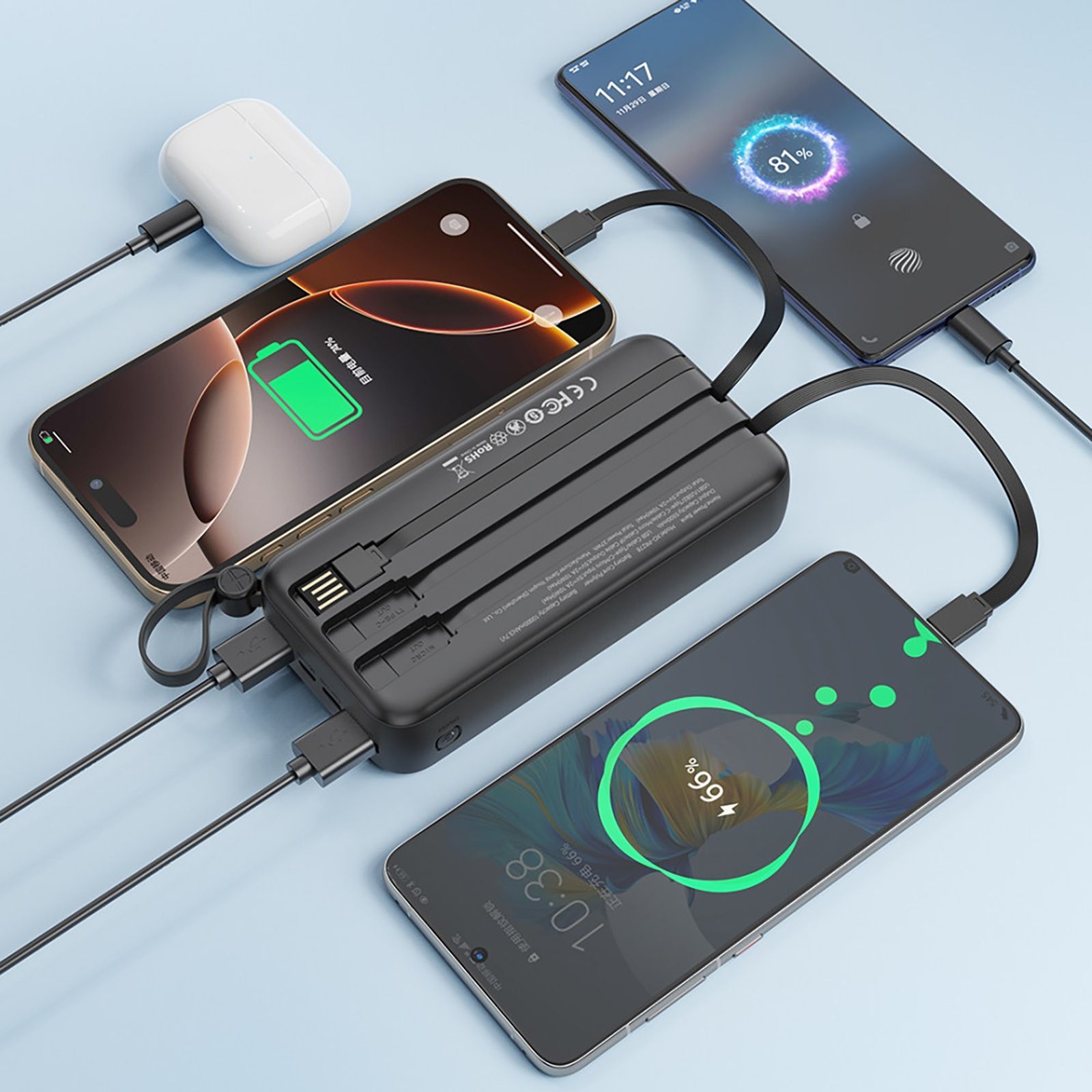 Універсальна мобільна батарея XO PR279 20000mAh 10W Black XO купити в Україні