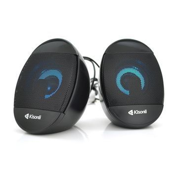 Колонки 2.0 Kisonli L-7070 для ПК і ноутбука, USB + 3.5mm, 2x3W, 20Hz- 20KHz, Black, BOX, Q50 KISONLI купити в Україні