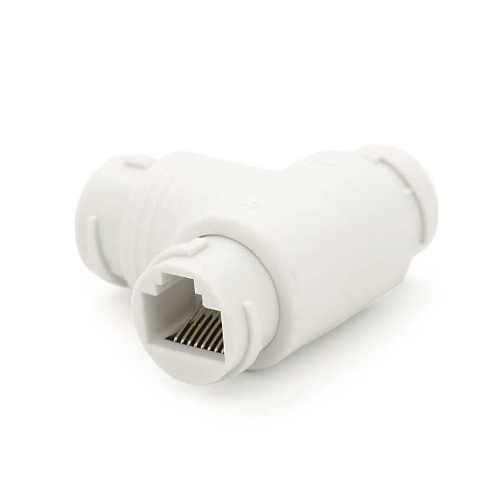 Разветвитель RJ45 8P8C IP68 мама / 2 Х мама RJ45 для разветвления кабеля, белый, водонепроницаемый, Q100 Voltronic купить в Украине