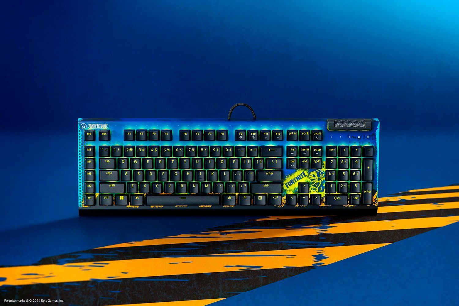 Клавіатура Razer BlackWidow V4 X Yellow Switch Fortnite (RZ03-04703600-R3M1) Razer купити в Україні