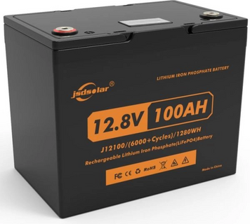 Аккумуляторная батарея JSDS LiFePO4 12100LED 12,8V 100Ah, 1,28kWh, c индикатором заряда, BMS50A@4S, 6000 cycles, 260x168x215, 10kg JSDS купить в Украине