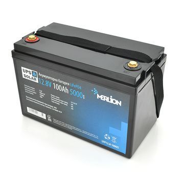 Літій-залізо-фосфатний акумулятор Merlion LiFePO4 12.8V 100AH,(4S1P / BMS-50A),(330x173x220), до 5000 циклів MERLION купити в Україні