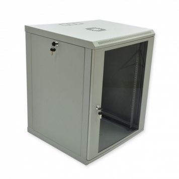 Шафа 15U, 600x600x773мм (Ш*Г*В), економ, акрилове скло, сіра Voltronic купить в Украине