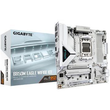 Материнська плата GIGABYTE B850M EAGLE WIFI6E ICE (sAM5, AMD B850, DDR5, mATX) Gigabyte купити в Україні