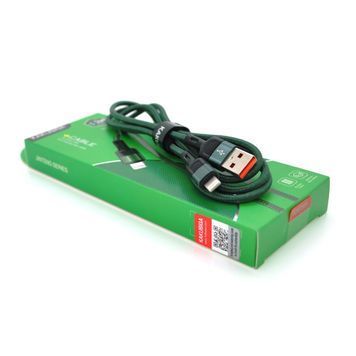 Кабель iKAKU KSC-458 JINTENG aluminum alloy fast charging data cable for iphone, Green, довжина 1.2м, BOX iKAKU купити в Україні