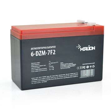 Тяговая аккумуляторная батарея AGM MERLION 6-DZM-7, 12V 7Ah F2, ( 150 x 65 x 95 (100), 2 kg MERLION купить в Украине