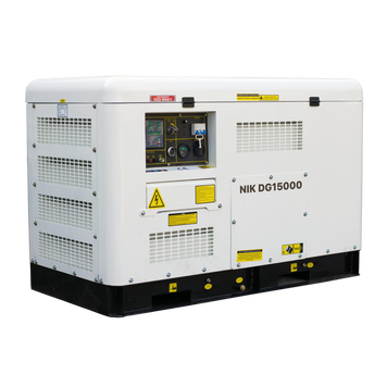 Генератор дизельный NIC DG15000, 1-фазный 230V, 50Hz, 12kW, бак 25 л, расход 3.1 л / Ч, пуск: стартер / AVR, 1280х710х871 мм, 295кг NIC купить в Украине