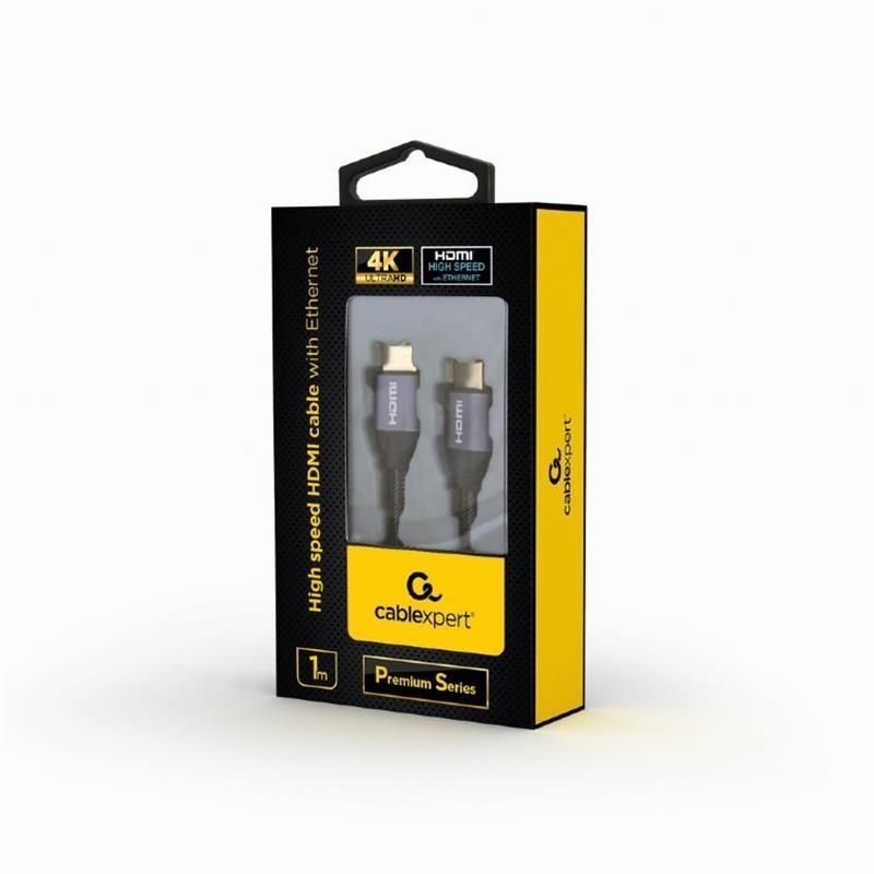 Кабель Cablexpert HDMI - HDMI V 2.0 (M/M), 1 м, черный/серый (CCBP-HDMI-1M) коробка Cablexpert купить в Украине