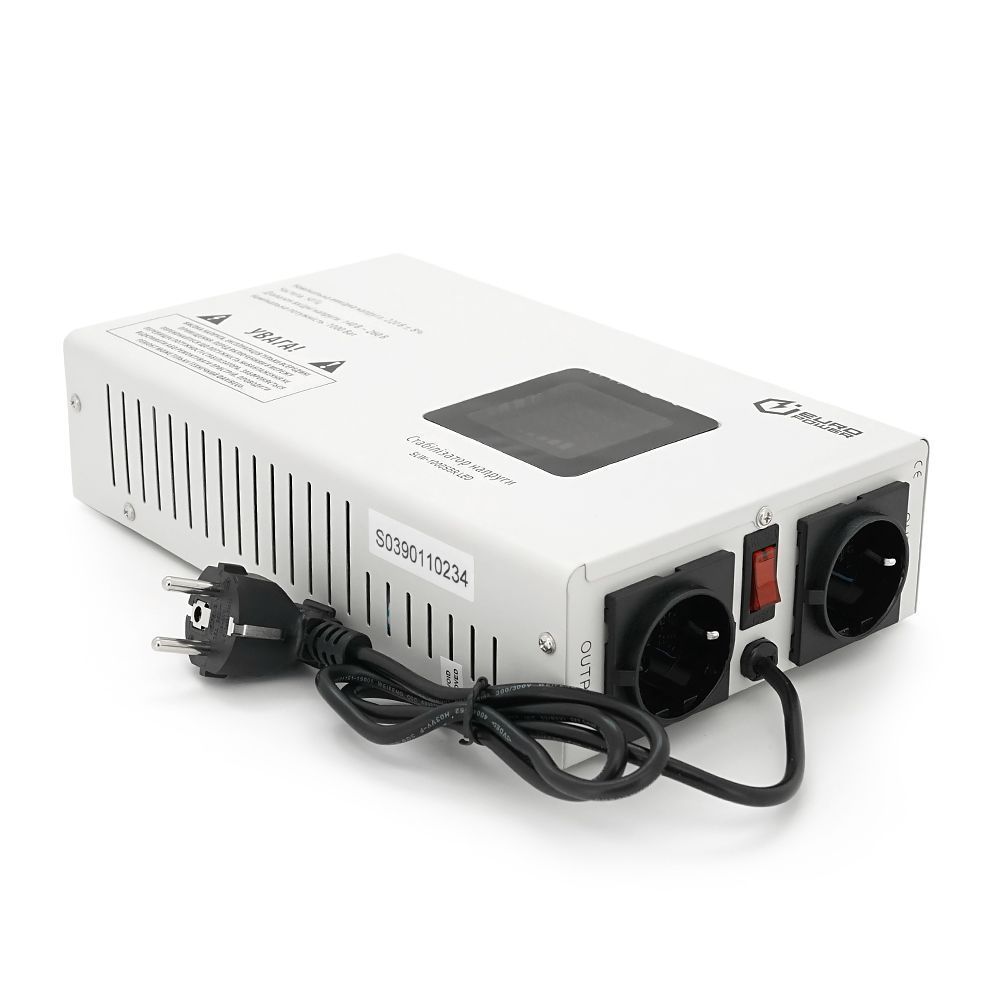 Стабілізатор напруги релейний настінного монтажу Europower SLIM-2000SBR LED, 2000VA 1400W, 140-270Vac, SHUKO 2, Q1 EUROPOWER купити в Україні