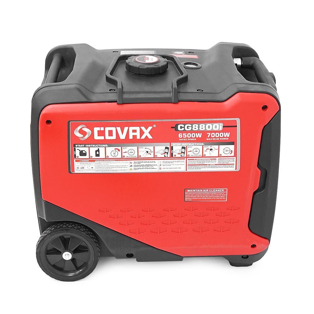 Генератор інверторний бензин COVAX CG8800i, 7.0kW, однофазний 220V, 50Hz, electrik starter, KM172Fi 4-stroke, бак 10L, 610х470х545mm, 45kg COVAX купити в Україні
