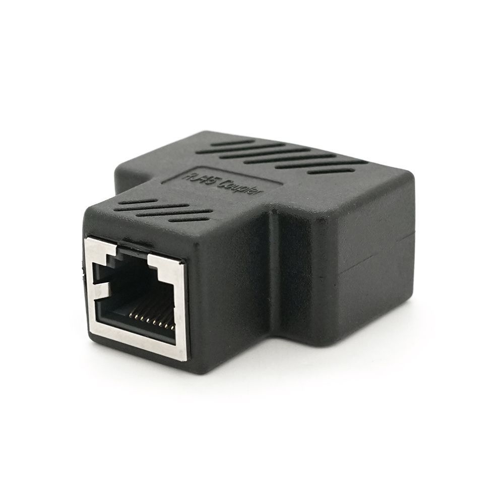 Разветвитель RJ45 8P8C мама / 2 Х мама RJ45 для разветвления кабеля, экранированный, черный, Q100 Voltronic купить в Украине