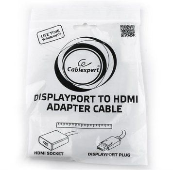 Адаптер Cablexpert DisplayPort - HDMI (M/F), 0.1 м, White (A-DPM-HDMIF-002-W) Cablexpert купить в Украине
