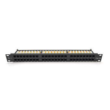 Патч-панель Ritar 48 порта UTP DUAL кат 5Е 19" 1U не экранированная черная Q10 Ritar купить в Украине