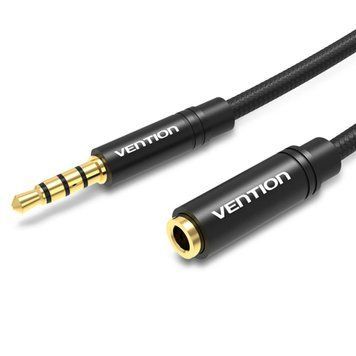 Кабель Vention 3.5 мм - 3.5 мм (M/F), 3 м, Black (BHBBI) Vention купить в Украине