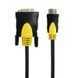 Кабель Maxxter (CCBP-HDMI-DVI-1.8) HDMI-DVI, 1.8м, позолоч., черный Maxxter &mdash; фото