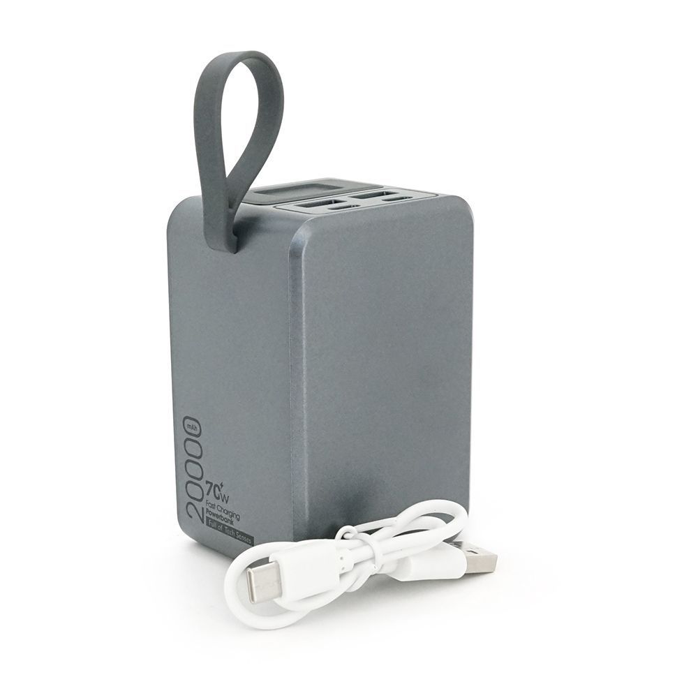 PowerBank FULLTECH FP33 20000mAh, 70W, Input:(Type-C), Output:(USB,2*Type-C), индикация заряда, 0,440kg, Gray, Box FULLTECH PRIME купить в Украине