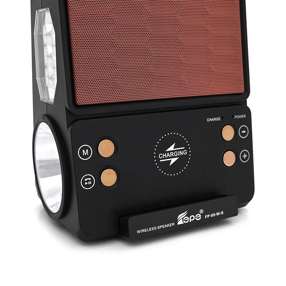 Ліхтар переносний KENSA FP-05-W-S-L+Solar+FM+MP3+Bluetooth+AUX, 2 лампи дод. освітлення, 2 режими, заряд від 5V, батарея 2*18650, Box Voltronic купити в Україні