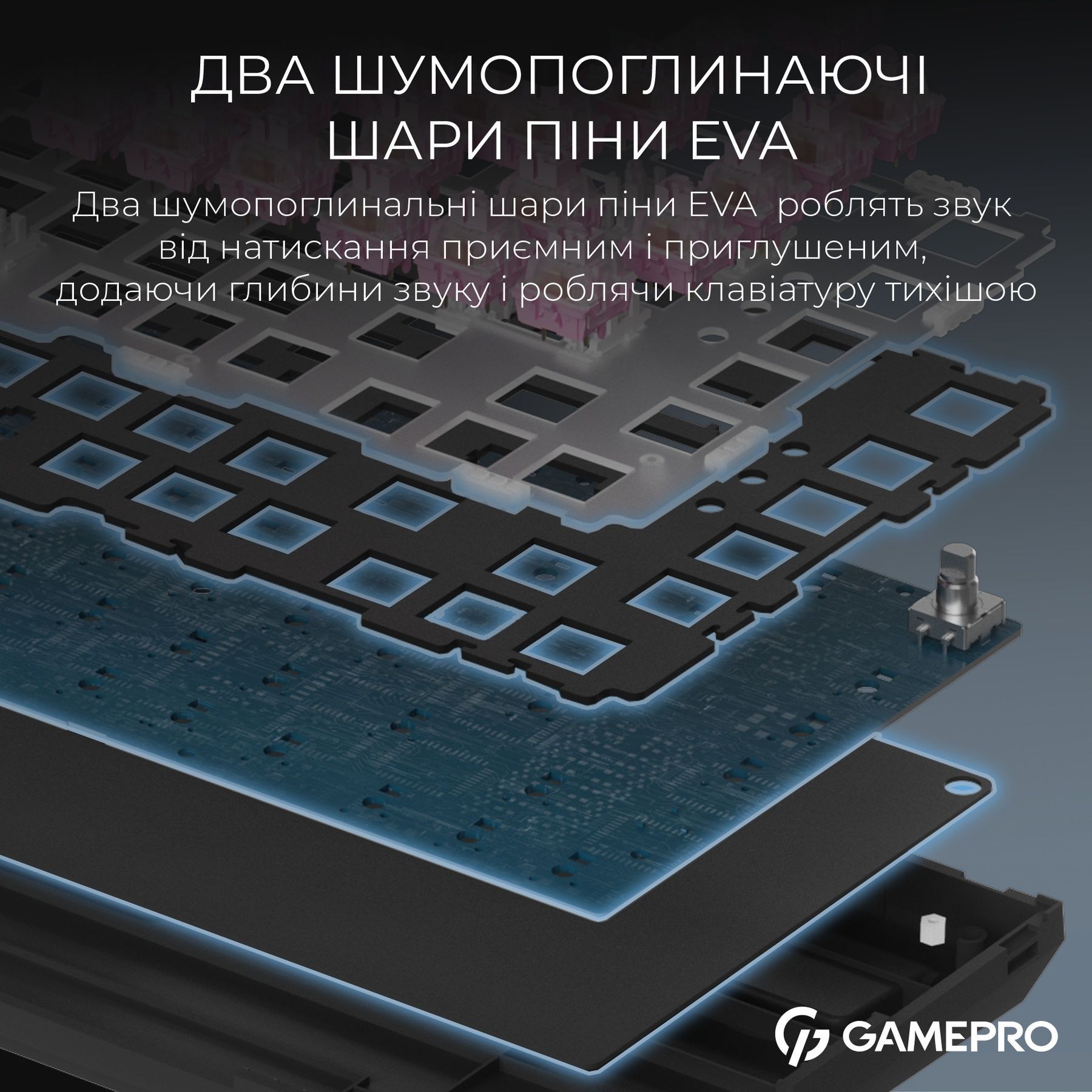 Клавиатура беспроводная GamePro Asgard Valhalla QLAB Sakura Switch Black (MK160-B-QS-PRO) GamePro купить в Украине