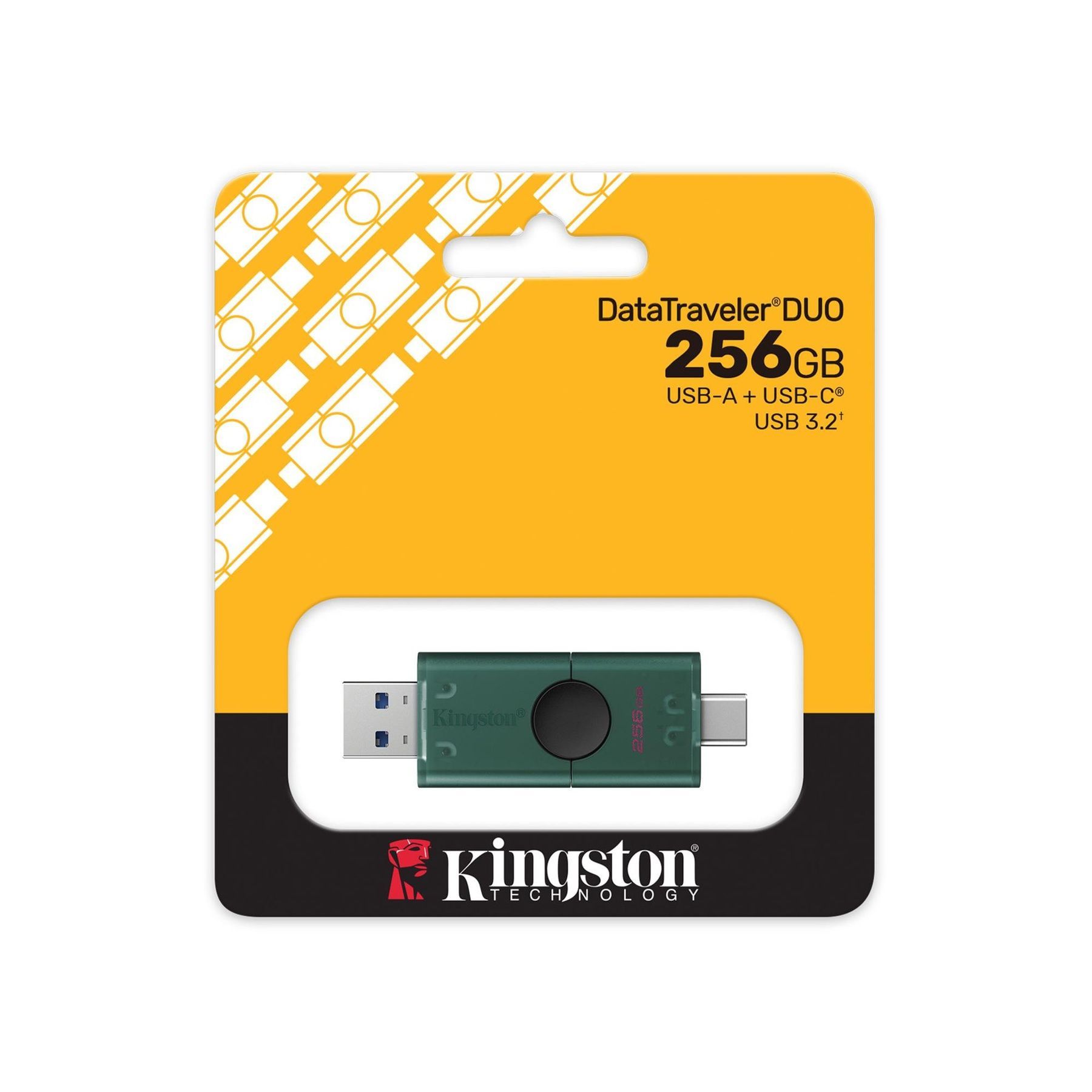 Флеш-накопичувач USB3.2 256GB Type-C Kingston DataTraveler Duo Green (DTDEG2/256GB) Kingston купити в Україні