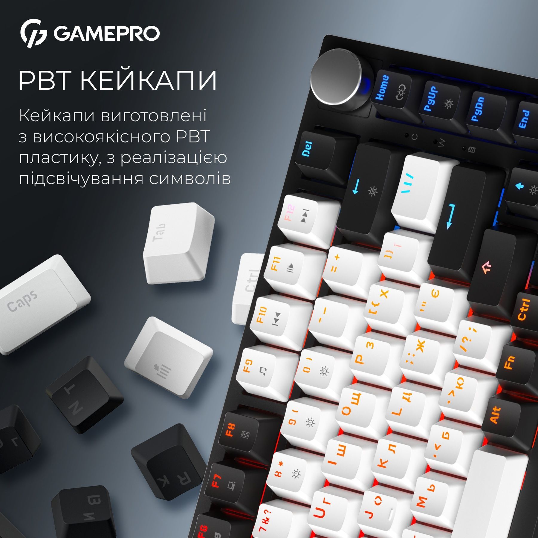 Клавиатура беспроводная GamePro Asgard Valhalla QLAB Sakura Switch Black (MK160-B-QS-PRO) GamePro купить в Украине