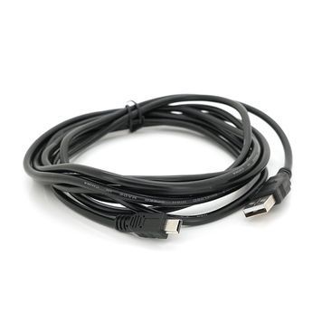 Кабель USB 2.0 (AM / Mini 5 pin) 3,0 м, чорний Voltronic купити в Україні