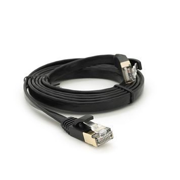 Патч-корд литой плоский WEEPDA, UTP, RJ45, Cat.7, 1.5m, Cu, черный Weepda купить в Украине