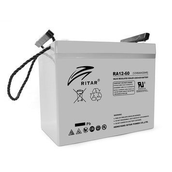 Акумуляторна батарея AGM RITAR RA12-60, Gray Case, 12V 60.0Ah ( 260 x 169 x 211 (218) ) Q1 Ritar купити в Україні