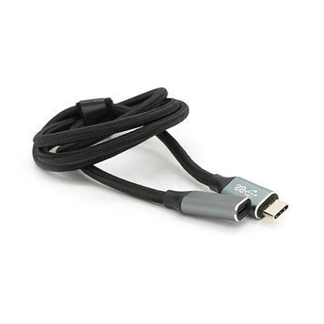 Подовжувач Type-C to Type-C (USB 3.2 GEN2 male to female), обплетення, Black, довжина 1м, підтримка 100W / 10Gbps, 4K60HZ audio / video outpout, BOX Voltronic купити в Україні