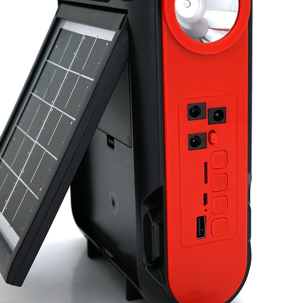 Фонарь переносной JY-108+Solar+FM+TF, 50 SMD LED+1 COB, 2 лампы доп. освещения, 2 режима, заряд от 5V, батарея 3*18650, Box Voltronic купить в Украине
