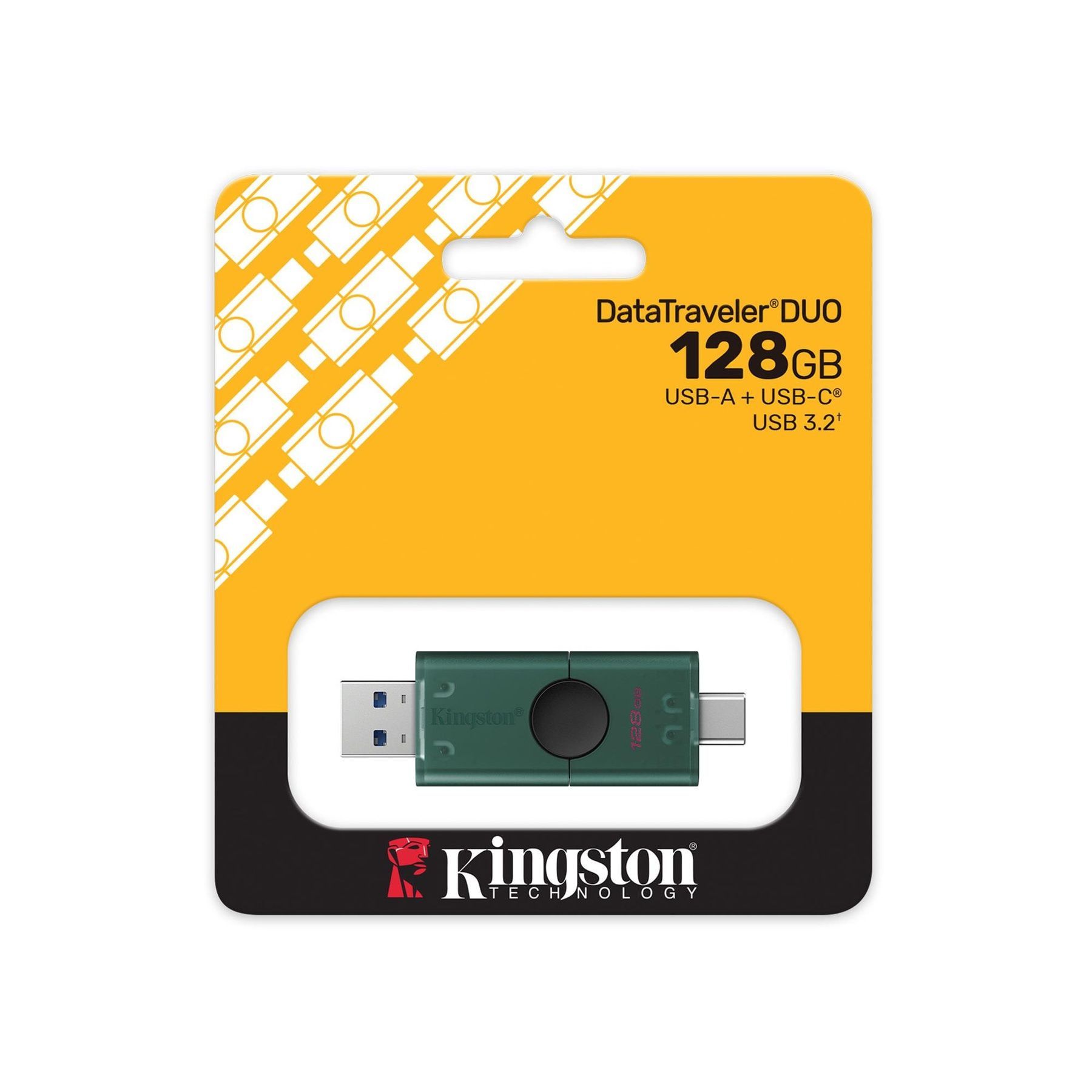 Флеш-накопичувач USB3.2 128GB Type-C Kingston DataTraveler Duo Green (DTDEG2/128GB) Kingston купити в Україні