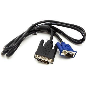 Адаптер PowerPlant (CA911981) DVI-D (М)-VGA(М), 1 м, черный PowerPlant купить в Украине