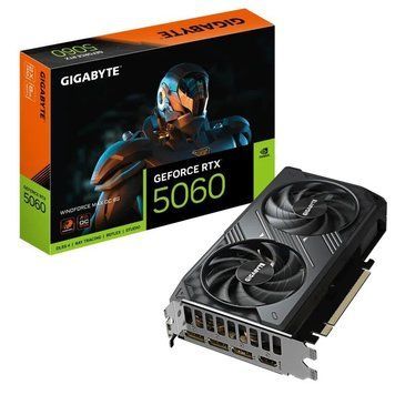 Видеокарта GF RTX 5060 8GB GDDR7 Windforce Max OC Gigabyte (GV-N5060WF2MAX OC-8GD) Gigabyte купить в Украине
