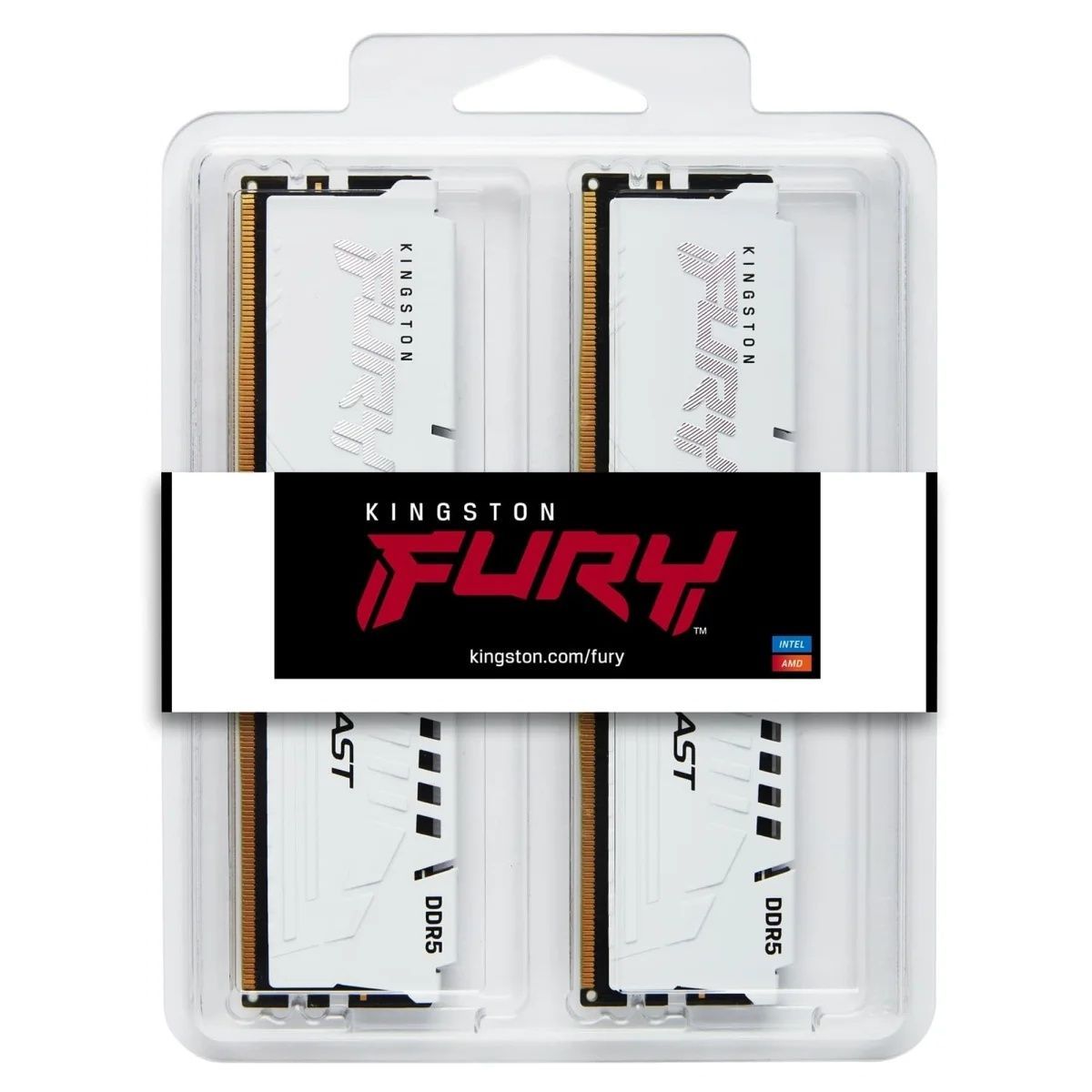 Модуль пам'яті Kingston FURY Beast White DDR5 6400 32GB (2x16GB) CL32-39-39 1.4V EXPO Kingston FURY купить в Украине