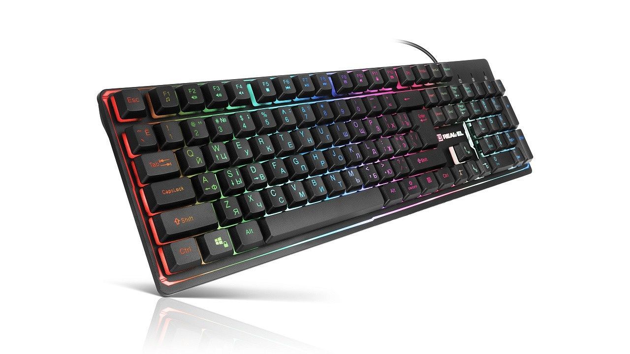 Клавиатура REAL-EL Comfort 7011 Backlit Ukr Black REAL-EL купить в Украине