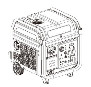 Генератор инверторный БЕНЗИНОВЫЙ Matari M9000I (8 kW), однофазный, 220V, 50Hz, обьем бака 23л, электростартер (без АКБ) V-TAC купить в Украине
