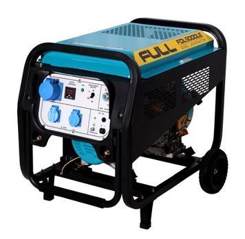 Генератор дизельний FULL FDL9000LE, 1-фазний 230V, 50Hz, 8.5kVA / 6.8kW, бак 12,5 л, витрата 2 л / год, пуск: ручний / стартер (без АКБ), 800х520х600 мм, 122 кг FULL купити в Україні