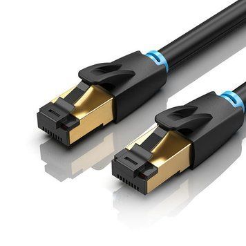 Патч-корд Vention CAT 8 SFTP Ethernet, 1 m, Black (IKABF) Vention купити в Україні